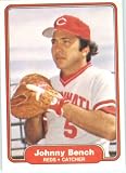 1982 Fleer # 57 Johnny Bench Cincinnati Reds Baseball Card
