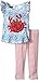 Mud Pie Little Girls' Toddler Two Piece Set Sleeveless, Red Crab, 4T