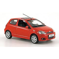 Toyota Yaris TS, rot, 2001, Modellauto, Fertigmodell, Minichamps 1:43