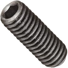 Alloy Steel Set Screw, Black Oxide Finish, Hex Socket Drive, Cup Point, Meets DIN 916, 2mm Length, M2-0.4 Metric Coarse Threads, Imported (Pack of 100)