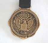 #F001 American Eagle Vintage Bronze Pocket Watch Fob