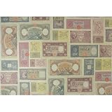 Rossi Italian Lira Currency Decoupage Gift Wrap 20 by 28 inches