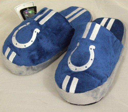 Indianapolis Colts Youth Team Stripe Plush Slippers