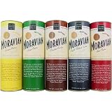 5 Flavor Assortment: Lemon, Spice, Sugar, Chocolate, Vanilla Moravian Cookies ~ World's Thinnest Cookies, 4.75 oz tubes