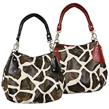 Je Veux Double Handle Giraffe Print Handbag