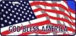 God Bless America Plastic License Plate - Set of 2