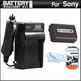 Battery And Charger Kit For Sony Cyber-Shot DSC-HX100V Digital Camera Inclu ....