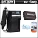 Battery And Charger Kit For Sony Cyber-Shot DSC-HX100V, DSC-HX200V Digital Camera Includes Extended (1000mAh) Replacement NP-FH50 Battery + Ac/Dc Rapid Travel Charger + LCD Screen Protectors + MicroFiber Cleaning Cloth