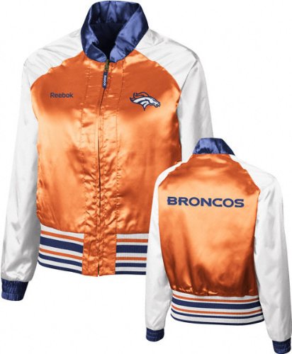 Denver Broncos Women's Hear Her Cheer Reversible Satin Jacket - Large