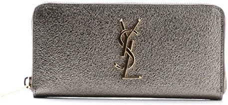 SAINT LAURENT PARIS Croc purse MONOGRAM LEATHER GRIS×NERO grey 370776-c133j1590 womens