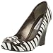 Steve Madden Women's Trea-P Wedge,Black/White Zebra,6.5 M