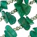 EXP Handmade Dark Green Jade Lariat Necklace With Etched Silver Accent Bead image 1
