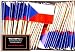 One Box Czech Republic Toothpick Flags, 100 Small Mini Czech Flag Cupcake Toothpicks or Cocktail Picks