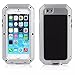 iPhone 6S Case,3C-Aone[Newest] Gorilla Glass Luxury Aluminum Alloy Protective Metal Extreme Water Resistant Shockproof Military Bumper Heavy Duty Cover Shell Case for Apple iPhone 6S (Silver)