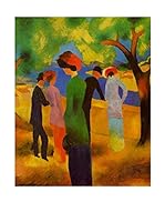 Picture Lienzo Donna Giacca Verde - Macke August
