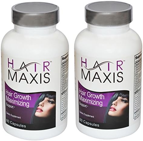 2 Bottle of Hair Maxis Supplement Support Faster Growth Healthier Softer Stops Hair Loss