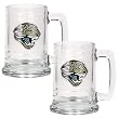 Jacksonville Jaguars 2pc 15oz Glass Tankard Set- Primary Logo NFL Football