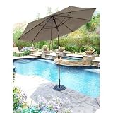 Galtech 9-ft. Auto Tilt Market Umbrella Color - Honey Champagne
