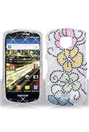 Samsung i510 Droid Charge Full Diamond Graphic Case - Hawaii Flower (Free HandHelditems Sketch Universal Stylus Pen)