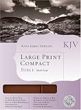 KJV Large Print Compact Bible (Chestnut Bonded Leather w/Snap Flap)