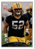 2009 Topps NFL Football ROOKIE Card # 353 Clay Matthews Green Bay Packers (RC) - Mint Condition & Shipped In A Protective Screwdown Display Case!