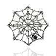 Sterling Silver Marcasite and Onyx Spider Web Pin