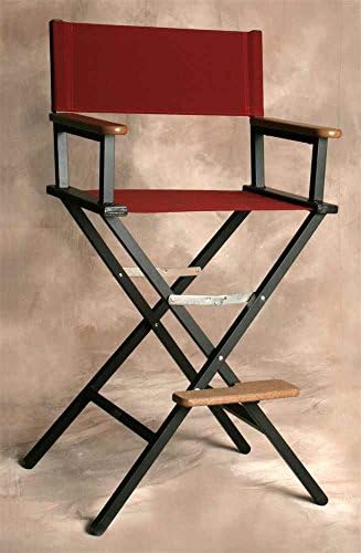 Folding Director Style Bar Chair in Burgundy