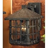 By Artistic Lighting-Santa Fe Collection Brushed Iron Finish Hand Forged Iron Lanterns