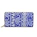 Badiya Women's Floral Canvas Clutch Wallet Cell Phone Zipper Around Long Purse