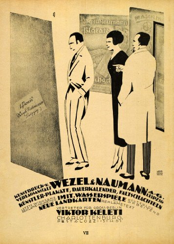 1921 Mini Poster Louis Oppenheim Wezel Naumann Art Deco Viktor Keleti Vintage - Original Mini Poster