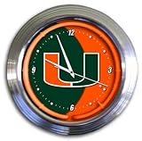 Miami Hurricanes New Neon Light Wall Clock