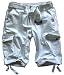 Cargo Vintage Short - maskuline Outdoor Cargohose für Männer + incl. Gürtel - white