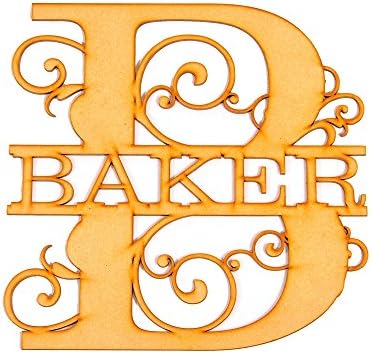 SHAPES OUTLET Personalized Wood Monogram B Letter "B" 10"