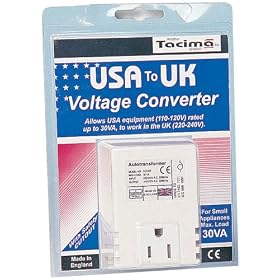 Tacima 240/120V Stepdown Transformer USA to UK 30VA SC5327