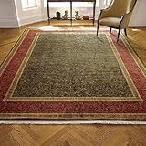 Green/Red Royal Sari Wool Area Rug - Frontgate