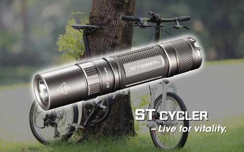  JetBeam ST Cycler Cree XM-L LED Tactical Waterproof LED Flashlight (Bike Light) 