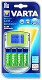 Varta Power Play LCD Charger m. 4 AA (2500mAh) Professional Accus + 12V + USB