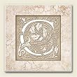 AbsorbaStone Coaster set~ Monogram Initial C ~ 4 Tile Drink Coasters ~ code 570C