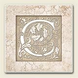 AbsorbaStone Coaster set~ Monogram Initial C ~ 4 Tile Drink Coasters ~ code 570C