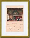 Gold Framed/Matted Print 17x23, A Medieval Interior