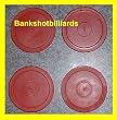 4 Red Round Air Hockey Pucks