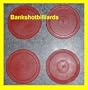 4 Red Round Air Hockey Pucks