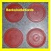 4 Red Round Air Hockey Pucks