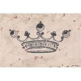 Vintage Crown Charcoal 18x12 Canvas Art Image Wrap