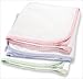 WHITE FLEECE - PINK SEERSUCKER TRIM - RECEIVING BLANKET