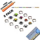 Blackberry Trackball Colored/ Joystick / Navigate / Pearl / Ring Repair Replacement Fix Fixing for Rim (X8) for Blackberry Pearl 8100 8130 Curve (8pk)