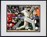Carlos Pena Game Five of the 2008 MLB World Series RBI Single Double Matted 8 x 10 Photograph i