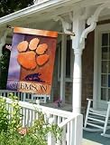 Large House Flag Banner Clemson University Tigers