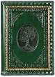 The Tree Of Life Refillable Leather Journal with Embossed Tree Designs, Ivory Sheets, Lined, 5.75x8"