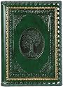 The Tree Of Life Refillable Leather Journal with Embossed Tree Designs, Gold Edge Sheets, Lined, 6x8"